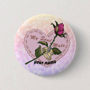 Soul Mate Wedding knop Ronde Button 5,7 Cm