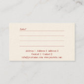 Soul Mates - Carte de visite (Dos)