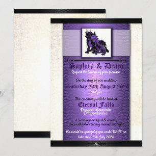 Soul Mates Dragon Wedding Invitations Kaart
