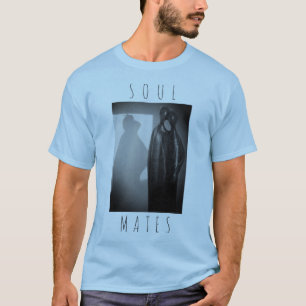 "Soul Mates" Kaarsen Grijs Zwart Houtskool Design T-shirt