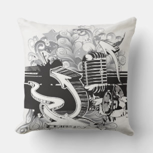Soul Music Coussin avec Jazz Reversible