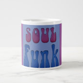 Soul Muziek Funky woorden graphics Extra Grote Beker (Voorkant)