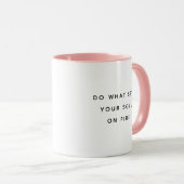 Soul On Fire Modern Typography Two-Tone Mug (Devant droit)