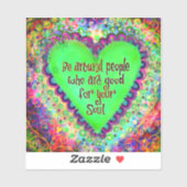 Soul People Groen Hart Leuk Trendy Inspirity Sticker (Vel)