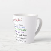 Soul Sister Heartwarming & Funny Coffee Latte Mok (Rechterhoek)