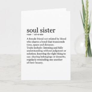 Soul Sister woordenboek definitie wenskaart Kaart