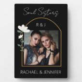 Soul Sisters Aangepaste foto Naam Monogram Keepomw Fotoplaat (voorkant)