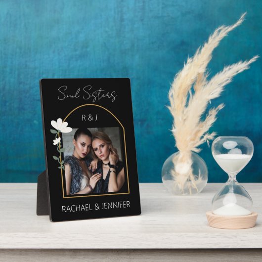 Soul Sisters Aangepaste foto Naam Monogram Keepomw Fotoplaat (Zijkant)