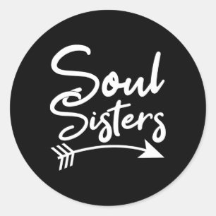 Soul Sisters Beste Vriendschap Gezegden BFF Ronde Sticker