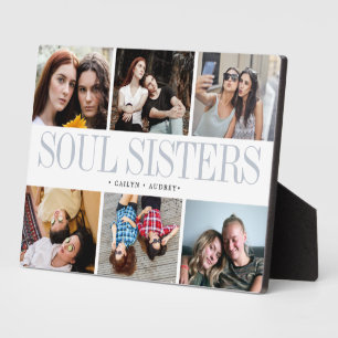 Soul Sisters Fotocollage Cadeau voor Beste Vriende Fotoplaat