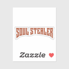 Soul Stealer Funny Redhead Heavy Metal Typography Sticker