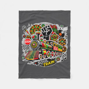 Soul Train Afro-Amerikaans Melanine Afrika Zwarte Fleece Deken