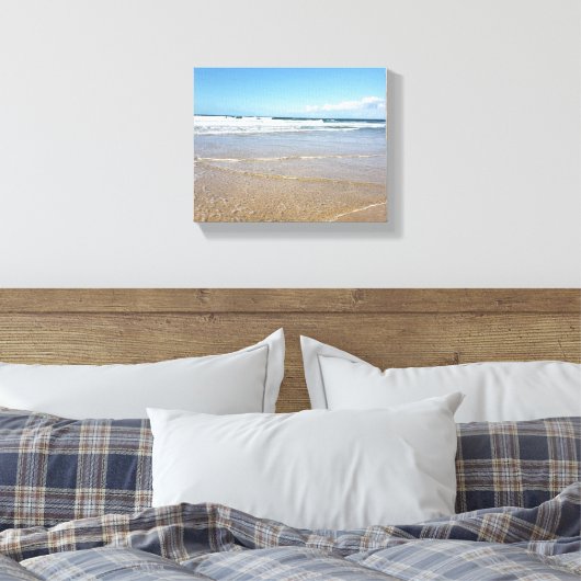 Soulac Sur Mer Beach | Kustkust in Frankrijk Canvas Afdruk (Insitu (Slaapkamer))