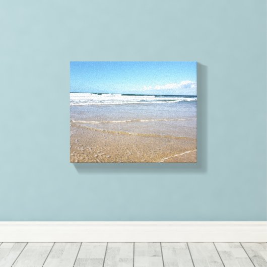 Soulac Sur Mer Beach | Kustkust in Frankrijk Canvas Afdruk (Insitu (Houten vloer))