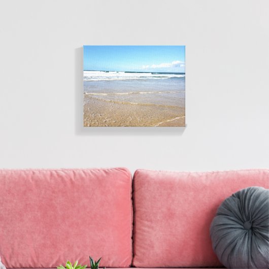 Soulac Sur Mer Beach | Kustkust in Frankrijk Canvas Afdruk (Insitu (Woonkamer))