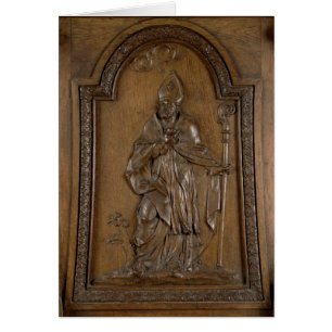 Soulagement dépeignant l'évêque de St Medard