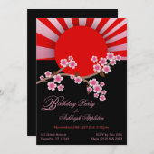 Soulève des invitations pour l'anniversaire de Sun (Devant / Derrière)