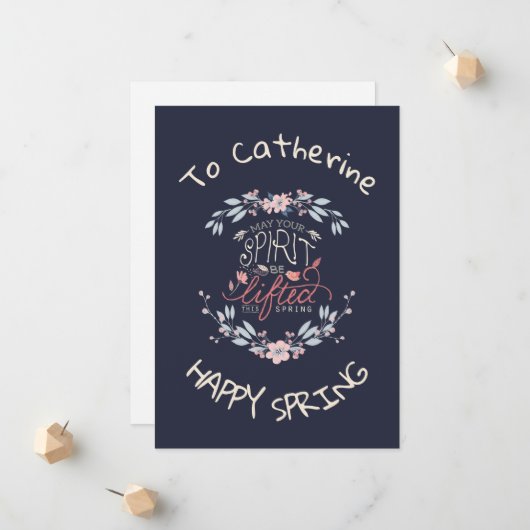 Soulevez vos esprits ce printemps carte personnali (Devant/Arrière en situation)