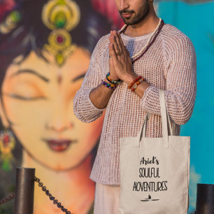 Soulful Adventures Gepersonaliseerde Yoga Meditati Tote Bag