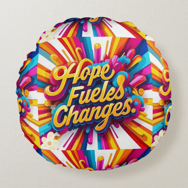 "Soulful Revival" Rond Kussen (Voorkant)