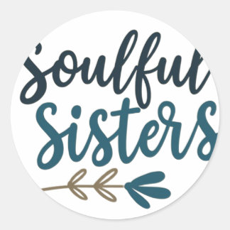 Soulful Sisters Ronde Sticker