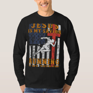 Soulful Strides: Jezus is mijn Redder, Hardlopen i T-shirt