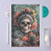 Soulful Warrior, Indiaanse Gothic Skull Tissuepapier (Craft)