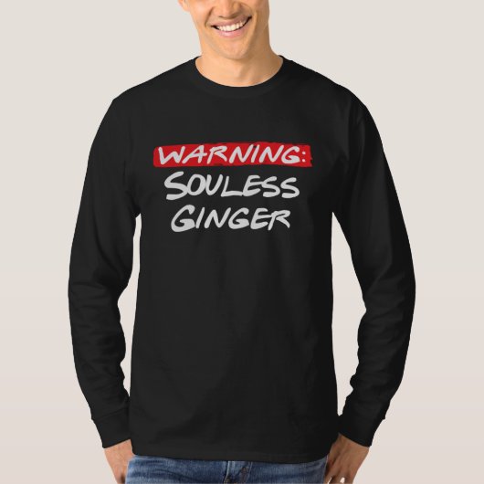 Soulless Ginger Redhead Goth St Patricks Day T-shirt (Voorkant)