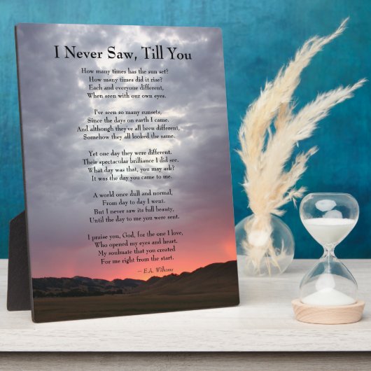 Soulmate California Sunset Photo Plaque (Côté)