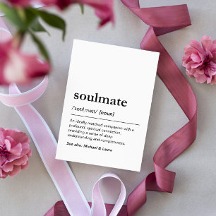 Soulmate definitie minimalistische typografie mode kaart
