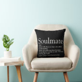 Soulmate Definition Black en White Fun Kussen (Stoel)