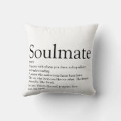 Soulmate Definition Black en White Fun Kussen (Achterkant)