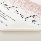 Soulmate Definition Love Heart Roos Gold Glitter S Sherpa Deken (3/4)