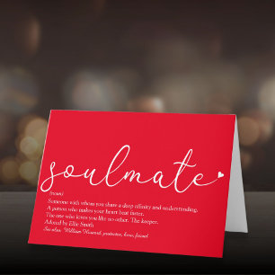 Soulmate Definition Script Love Heart Red Kaart