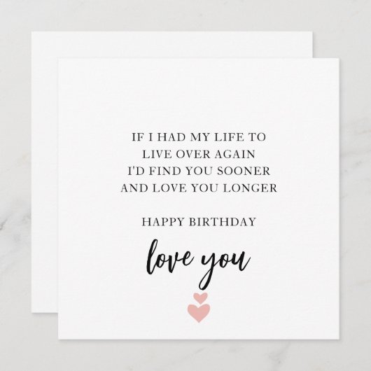 Soulmate en Beste Vriend Verjaardag Kaart (Voorkant / Achterkant)