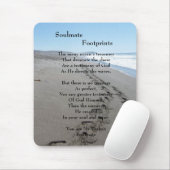 Soulmate Footprint Mousepad met gedicht Muismat (Met muis)