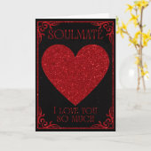 Soulmate Glitter Valentijnkaart Kaart (Gele Bloem)
