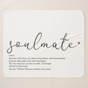 Soulmate Script Liefde Hart Definitie Sherpa Deken