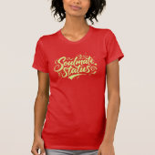 Soulmate Status Brush Script Grunge Art T-shirt (Voorkant)
