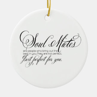 Soulmaten voor kerstversiering keramisch ornament