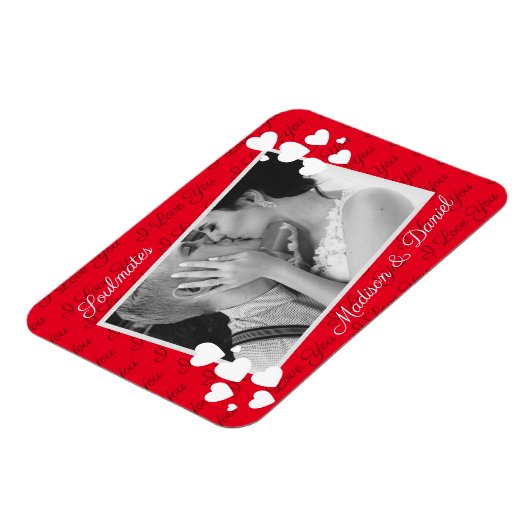 Soulmaten waar ik van hou, jullie persoonlijke fot magneet (Linkerzijde)