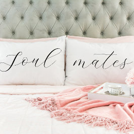 Soulmates Elegant Romantisch Script Kussensloop