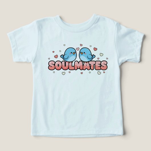 Soulmates: Kawaii Bluebirds Pastel Love (Design Recto)