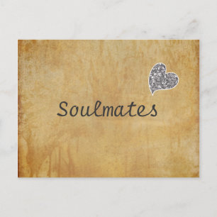 Soulmates met een Glitter Heart Briefkaart