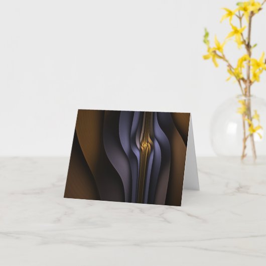 Soul's Essence Abstract Notecard Kaart (Gele Bloem)