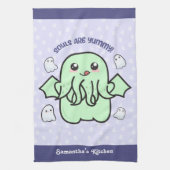 Souls zijn Yummy Cute Cthulhu Theedoek (Verticaal)