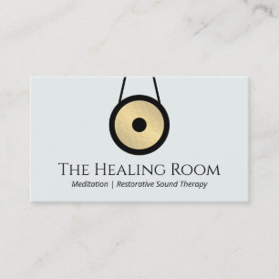 Sound Bath Therapy Gong Logo Visitekaartje