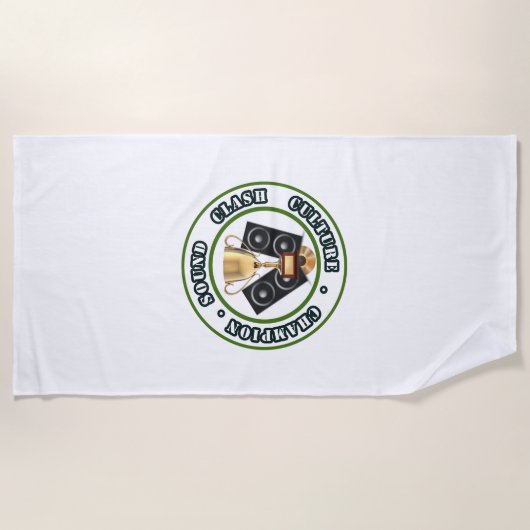 SOUND CLASH-Beach Towel Strandlaken (Voorkant)