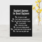 SOUND ENGINEER ANTWOORDEN Sound Guy Audio Engineer Kaart (Gele Bloem)