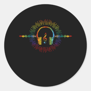 Sound Engineer Audio Wave Audio Engineer Muziek Ronde Sticker